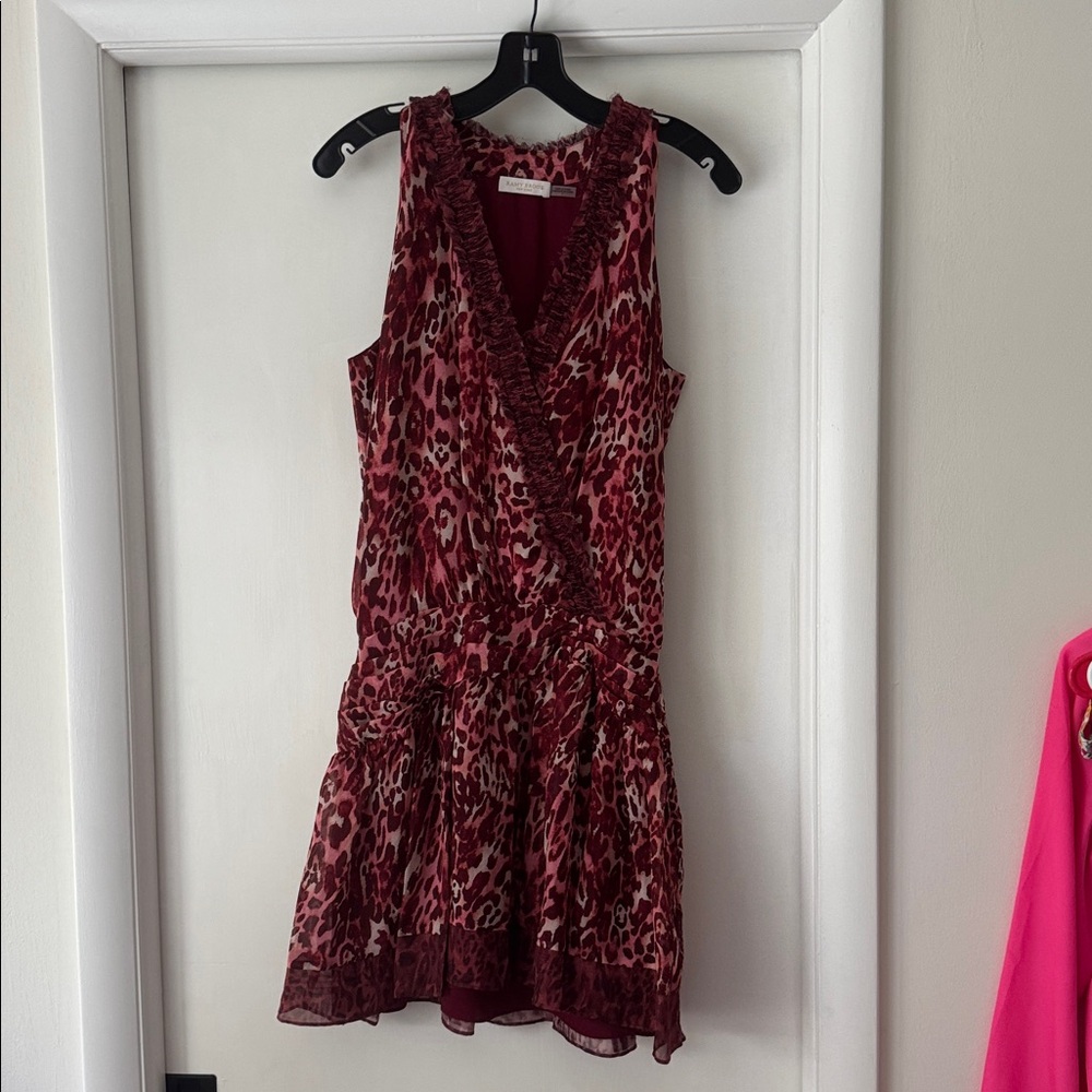 Ramy Brook Red Leopard Print Dress